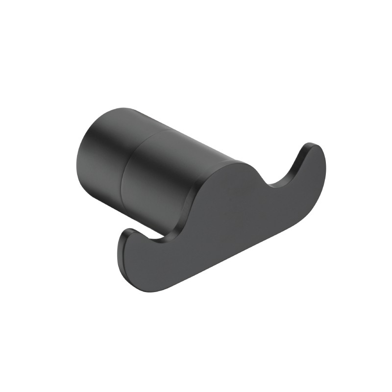 robe hook double<br>(matte black)