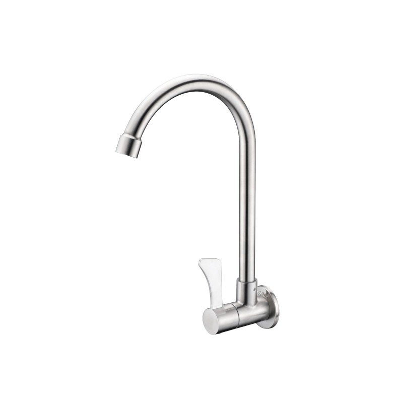 kitchen tap wall<br>(brushed ss)