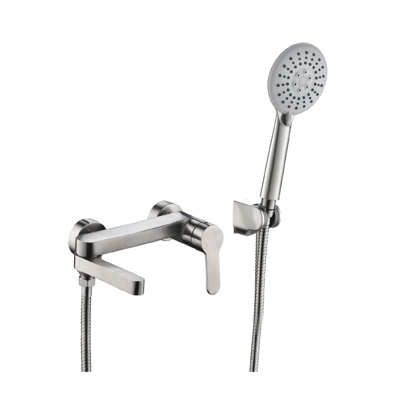 bath mixer set<br>w/ hand shower<br>(brushed ss)